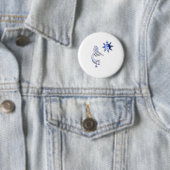 Kokopelli Yin Yang Sun Ronde Button 5,7 Cm (In situ)