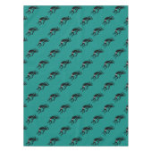 Kokopelli zuidwest Blauwgroen en zwart tafelkleed (Voorkant)