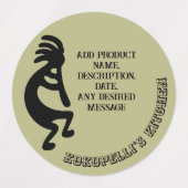 Kokopelli Zuidwestelijke Bruinachtige Salie Terrac Labels (Design 2)