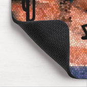 Kokopelli zuidwestelijke woestijn mozaïek zonsonde muismat (Hoek)