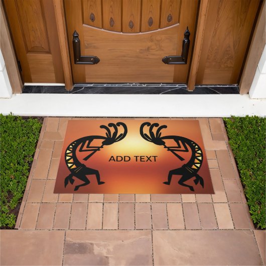 Kokopelli Zuidwestelijke Woestijn Zonsondergang De Deurmat (Buiten)