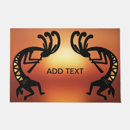 Kokopelli Zuidwestelijke Woestijn Zonsondergang De Deurmat (Voorkant)
