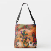 Kokopelli Zuidwesterse Kunst Crossbody Tas (Achterkant)
