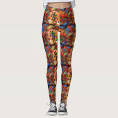Kokopelli Zuidwesterse Kunst Leggings (Voorkant)
