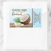 Kokos Kaars Ingredientenlabel Rechthoekige Sticker (Tas)