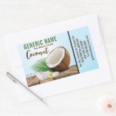 Kokos Kaars Ingredientenlabel Rechthoekige Sticker (Envelop)