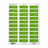 Kokos plak op groen retouradreslabel etiket (Full Sheet)