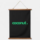 Kokos Typografie Hangend Wandkleed (Voorkant)