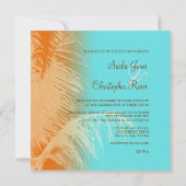 Kokosbladeren silhouet kaart (Achterkant)