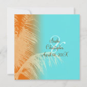 Kokosbladeren silhouet kaart (Voorkant)