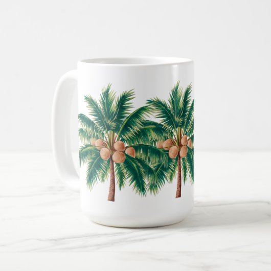 Kokosboom Koffiemok (Voorkant links)