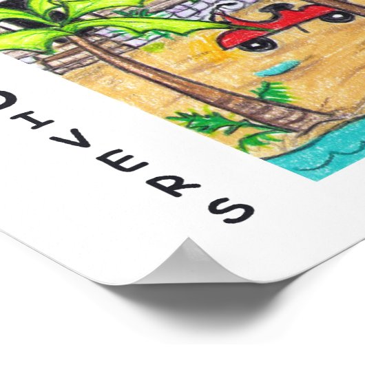 Kokosboomduikers Poster (Hoek)