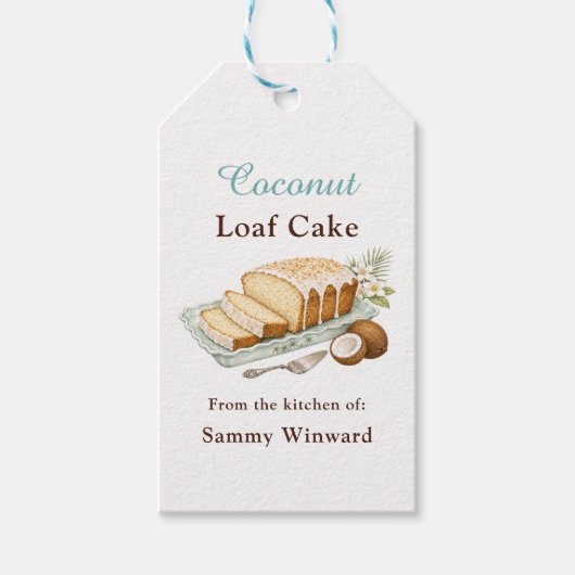 Kokosbroodcake Cadeaulabel (Voorkant)