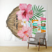 kokoscocktail | Aloha Luau Tropical Hawaiian Wandkleed (In Situ (horizontaal))