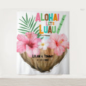 kokoscocktail | Aloha Luau Tropical Hawaiian Wandkleed (Voorkant)