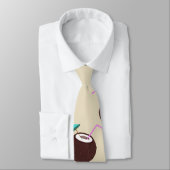 Kokoscocktail met stroperpatroon - zomerstrand stropdas (Gebonden)