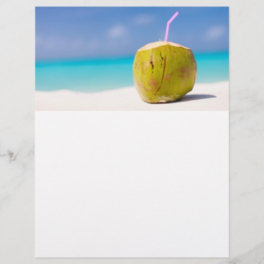 Kokoscocktail op het strand flyer (Voorkant)
