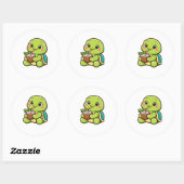Kokosdrank Koel Ronde Sticker (Vel)