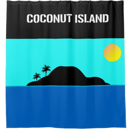 kokoseiland douchegordijn (Voorkant)