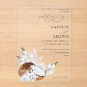 Kokoskoraal en without acryl uitnodigingen (Voorkant)