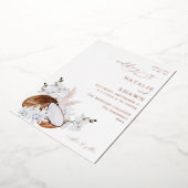 Kokoskoraal en without folie uitnodiging (Gedraaid)