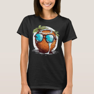 Kokosmelk met grappige zonnebril t-shirt
