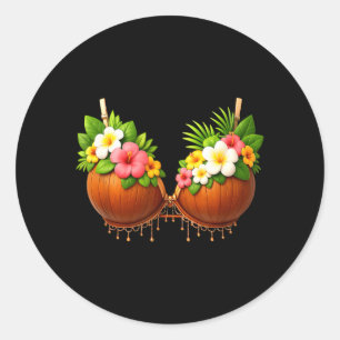 Kokosnoot Beha Halloween Kostuum Doe-Het-Zelf Grap Ronde Sticker