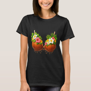 Kokosnoot Beha Halloween Kostuum Doe-Het-Zelf Grap T-shirt
