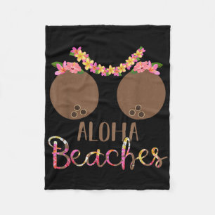 Kokosnoot BH Flower S Hawaii Aloha Stranden Grappi Fleece Deken
