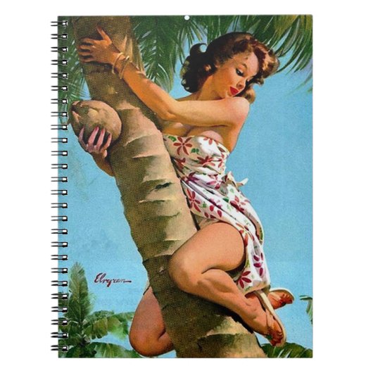 Kokosnoot boom pin-up notitieboek (Voorkant)