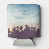 Kokosnoot boom silhouet, tropische zonsondergang. blikjeskoeler (Achterkant)