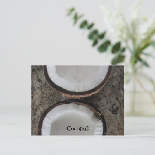 Kokosnoot Briefkaart (Staand voorkant)