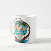 Kokosnoot Cabana Strand Koffiemok (Voorkant links)