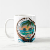 Kokosnoot Cabana Strand Koffiemok (Links)