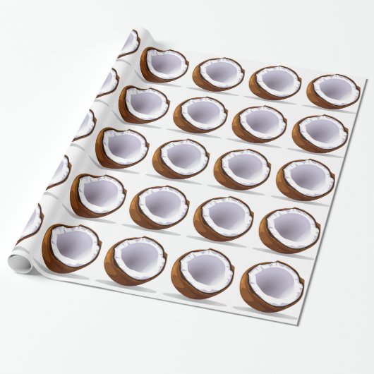 Kokosnoot Cadeaupapier (Uitgerold)