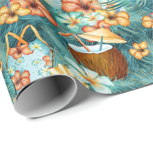 kokosnoot cadeaupapier (Rol Hoek)