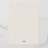 Kokosnoot | Desert Floral Baptisme Folie Uitnodiging (Achterkant)