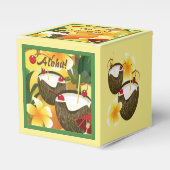 Kokosnoot Drinken Luau Party Favor Box Bedankdoosjes (Voorkant Zijde)