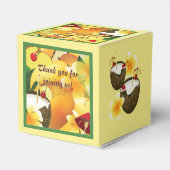 Kokosnoot Drinken Luau Party Favor Box Bedankdoosjes (Achterkant)