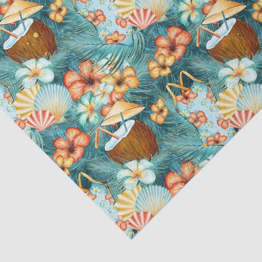 Kokosnoot Drinken Tissuepapier (Detail)