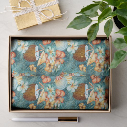 Kokosnoot Drinken Tissuepapier (Geschenk)