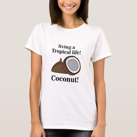 Kokosnoot Fruit Tropical Summer T-shirt (Voorkant)