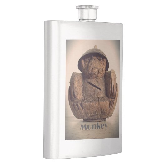 Kokosnoot gesneden aap bank Retro Tiki Kitsch Flacon (Rechts)