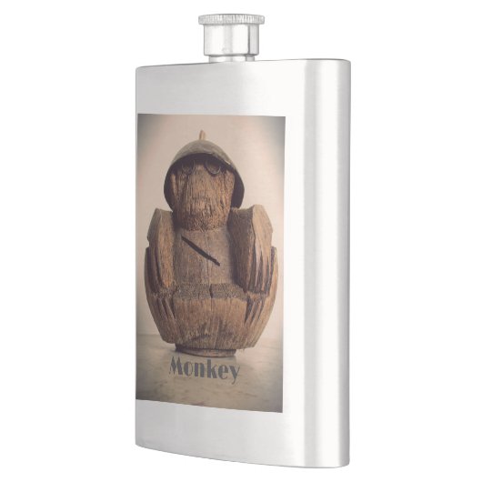 Kokosnoot gesneden aap bank Retro Tiki Kitsch Flacon (Links)