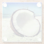 Kokosnoot Glazen Onderzetter (Achterkant)