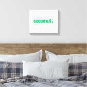 Kokosnoot groene kleur typografie canvas afdruk (Insitu (Slaapkamer))