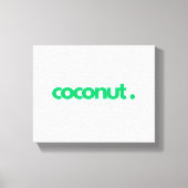 Kokosnoot groene kleur typografie canvas afdruk (Voorkant)
