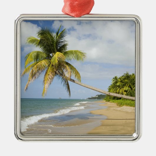 Kokosnoot Grove Beach in Cades Bay, met St. 2 Metalen Ornament (Voorkant)