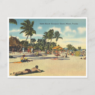  kokosnoot Grove Tahiti Beach Briefkaart