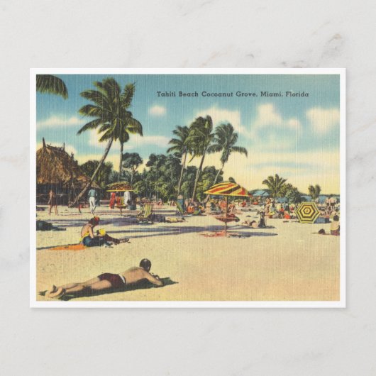 kokosnoot Grove Tahiti Beach Briefkaart (Voorkant)